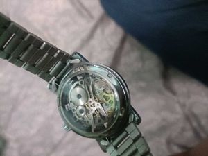 Silver Skeleton Watch