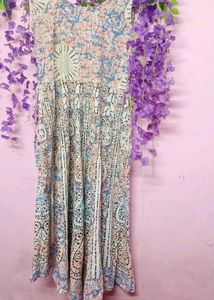 Boho Print Sleeveless Maxi Dress