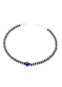 Real Silver Evil Eye Anklet