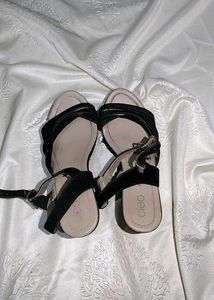 Black Blocked Heels