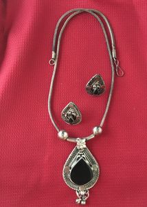 Drop shape onax jewellery Set
