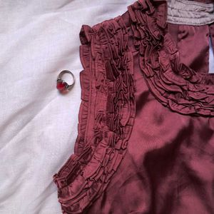Satin Sleeveless Top