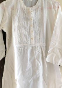 White Lace Trim Top