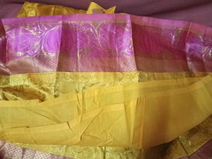 1-TimeUsed Elegant YellowLehenga With PinkBlouse