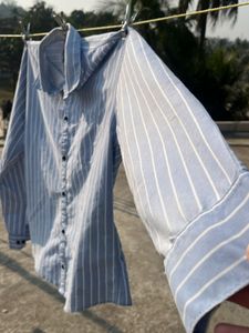 Striped Blue Casual Shirt