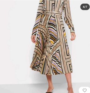 Striped Midi Shirt Dress