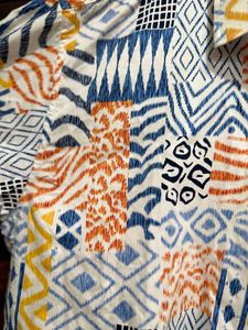 Print Over Size Shirt