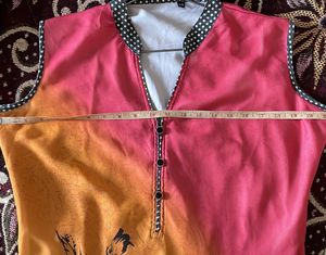 New Sleeveless Kurti With Attached Sleeves