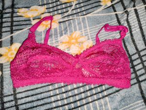 Pink Net Bra