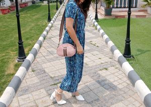 Striped Blue Jumpsuit