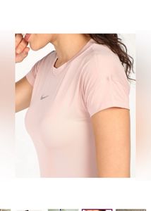 NIKE Women Solid Round Neck RedT-Shirt