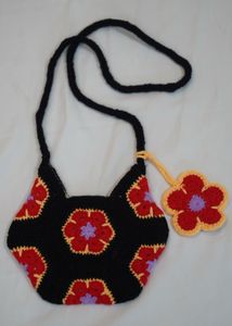 Handmade Crochet Granny Square Bags - Set of 3