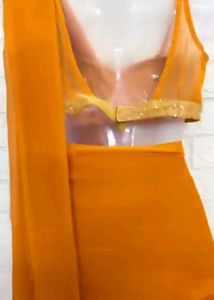 Elegant Orange Saree