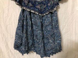 Blue Off-shoulder Top