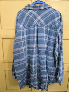 Blue Plaid Button-Down Shirt
