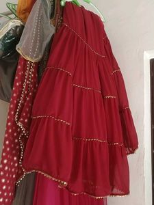 Elegant Red Ethnic Dress