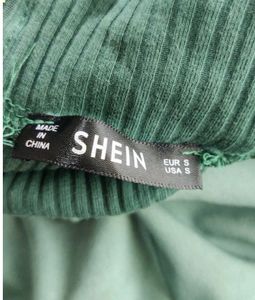 SHEIN Green Bodycon Winter Dress
