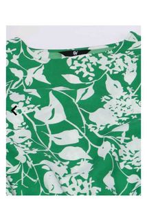 Green Floral Print Top