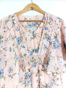 Pink Floral Maxi Dress