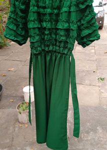Green Ruffled Dress