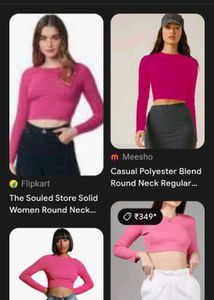 Pink Crop Top 💓🦄🦑🏩🧶