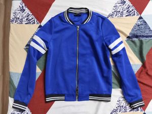 Shein Blue Bomber Jacket