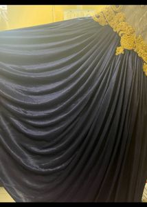 Arbia Ethnic Gown With Golden Work And Frills