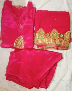 Pink Embellished Indian Outfit