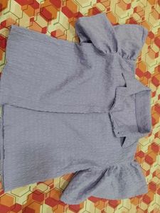 Beautifull Lavender Shirt Crop Top