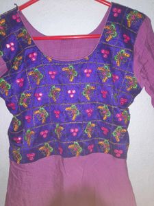 Pink Embroidered Dress