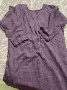 Embroidered Purple Kurta