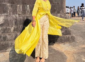Yellow Flowy Kurta