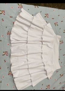 White Ruffle Skort