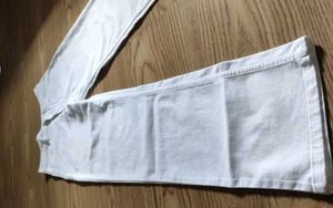 white denim jeans Straight Type