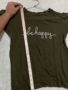 Olive Green T-shirt For Women