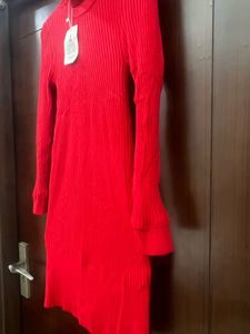 Red Turtleneck Dress