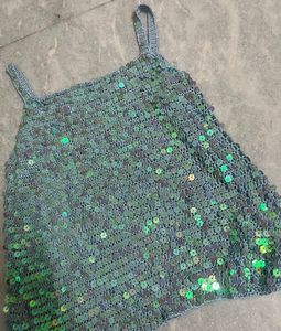 crochet y2k sequin top beach