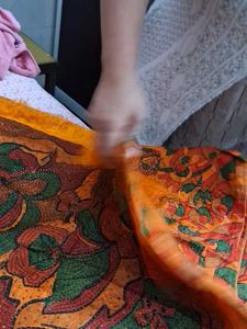 Colorful tussher silk saree