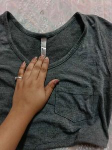 Gray Cropped Top (women's)