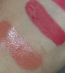 Lipgloss, brow palette, lipsticks, headband