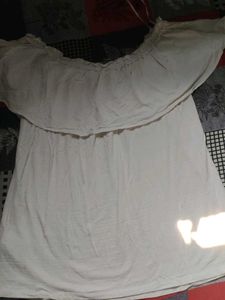 Off-shoulder White Top