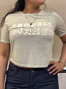 ONLY Brand Trouble Maker Crop TOP