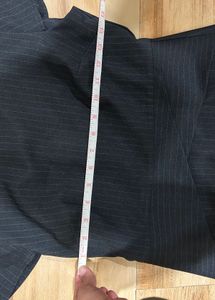 Gray Pinstripe Sheath Dress