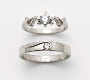 Silver Tone Couple Rings