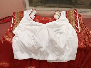 1-TimeUsedGirls Red&amp;White LehengaCholi-PattuPavada