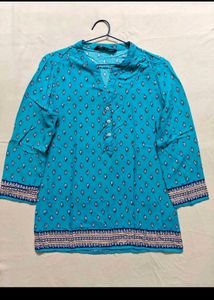 🆕 DJ& C Turquoise Printed Top