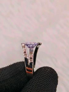 Elegant Silver Ring with Large Stone