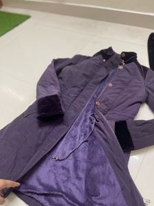 Purple Coat With Hood