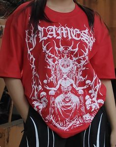 Red Graphic Print Tee