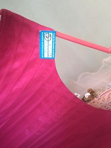 Pink &amp; Green Embellished Anarkali Dress